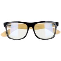 Čierne drevené číre okuliare Wayfarer &quot;Clear Wood&quot;
