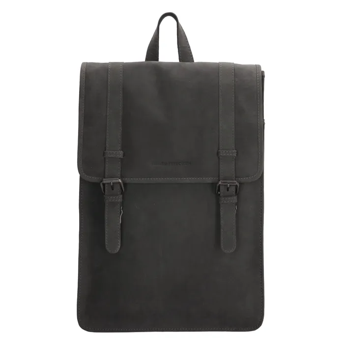 Čierny mestský kožený ruksak „Metropolitan“