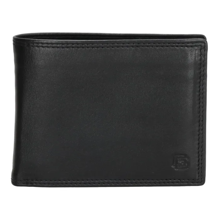 Čierna pánska kožená peňaženka &quot;Cruele&quot;