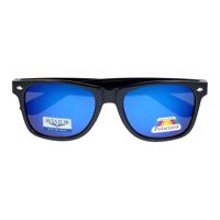 Modré zrkadlové polarizačné okuliare Wayfarer