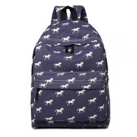 Modrý vzorovaný ruksak do školy „Horses“