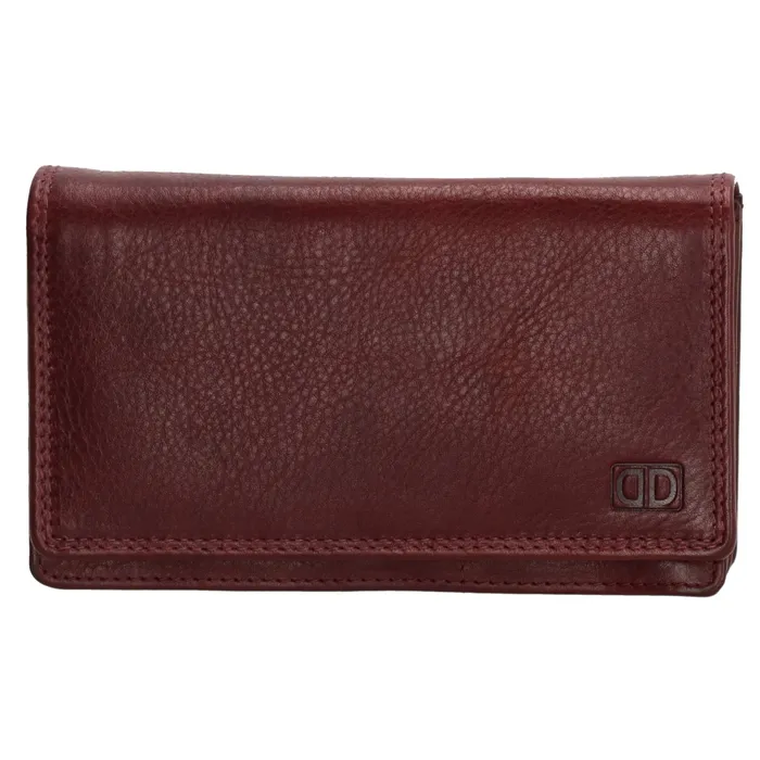 Tmavočervená veľká kožená peňaženka &quot;Dominas&quot;